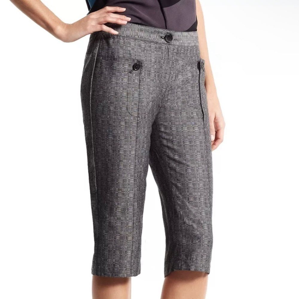 Derek Lam for DesigNation Grey Chambray Long Shorts Size 12